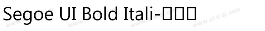 Segoe UI Bold Itali字体转换